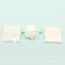 Bandages médicaux de gazon de coton / éponges remplies dentaires